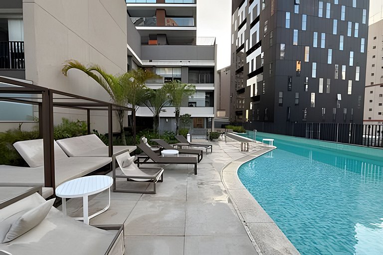 Studio Luxuoso, 200 metros do Metrô Vila Madalena!