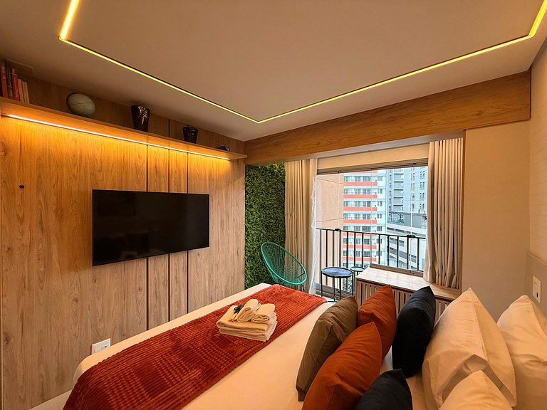 Studio Elegante a 200 metros do Metrô Vila Madalena